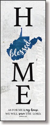 Dexsa West Virginia Home-Blessed Wood Wall Plaque with Hanger, 5.5" x 12"