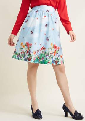 ModCloth Style Study A-Line Skirt in Gnomes in XS - Full Skirt Mid