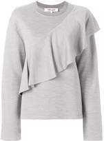 Thumbnail for your product : Diane von Furstenberg asymmetric ruffle trim sweatshirt