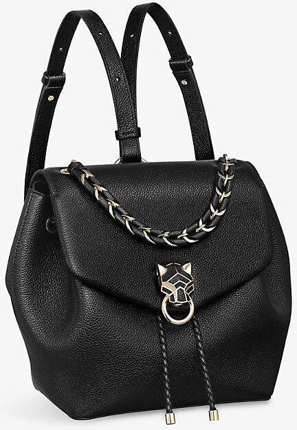 Cartier Womens Black Panthère Graphique De Leather Backpack 1 Size