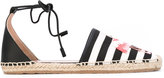 Red Valentino - espadrilles rayées - women - Cuir/Polyester/rubber - 35