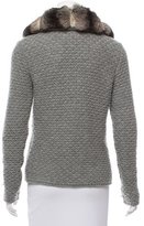 Thumbnail for your product : Loro Piana Chincilla-Trimmed Cashmere Cardigan