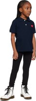 Thumbnail for your product : Comme des Garçons PLAY Kids Navy Heart Polo