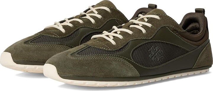 Tory Burch Field Sneaker Women's Shoes Dark Olive : 5 M, Suede