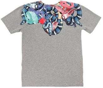 Marcelo Burlon County of Milan Snake Print Cotton Jersey T-Shirt