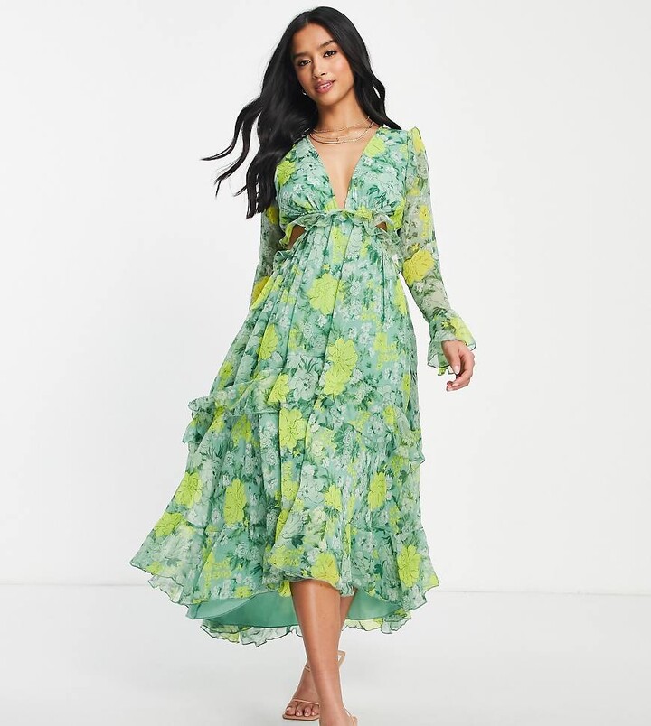 Plunge Ruffle Dress ShopStyle UK