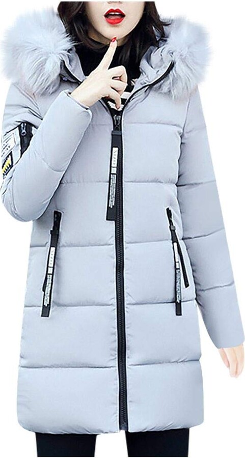silver grey padded coat