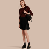 Thumbnail for your product : Burberry Two-tone Satin Pleated Skirt