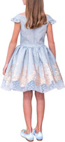 Thumbnail for your product : David Charles Girl's Embroidered Jacquard Off-the-Shoulder Party Dress, Size 10-16