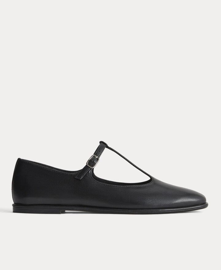 Everlane The Leather T-Strap Flat