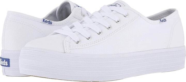 Keds Triple Kick Canvas Women's Lace up casual Shoes White : 5 B - Medium
