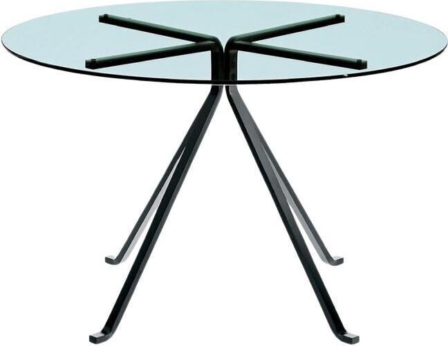 cuginetto Tempered Glass And Steel Table By Enzo Mari For Driade