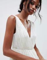 Thumbnail for your product : ASOS Edition EDITION waterfall sequin midi wedding dress
