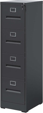 Inbox Zero 4 Drawer Metal Vertical File Cabinet with Lock for Office and Home Ideal for Storing A4 Legal/Letter Size Documents Assembly Required