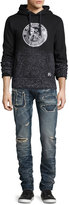 Thumbnail for your product : PRPS Demon Rip Repair Distressed Denim Jeans, Blue