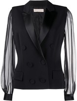 Thumbnail for your product : Pucci Sheer Sleeve Double-Breasted Blazer