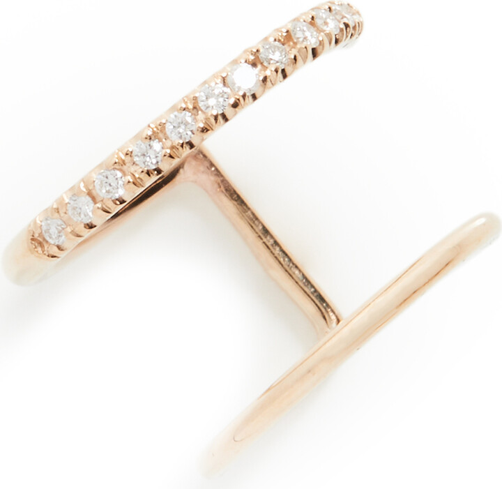 Zoë Chicco 14k Mixed Wire Pave Diamond Double Ear Cuff