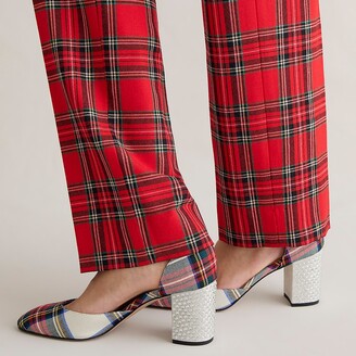 J.Crew Maisie studded heels in Stewart tartan