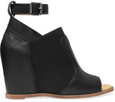 Thumbnail for your product : MM6 MAISON MARGIELA Leather Wedge Sandals