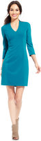 Thumbnail for your product : Spense Petite Ribbed-Knit Ponte-Knit Dress