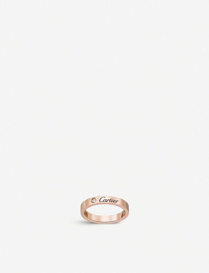 Cartier Etincelle de 18ct rose-gold diamond wedding ring - ShopStyle
