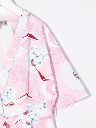 Simonetta Graphic-Print Tie-Waist Blouse