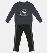 Thumbnail for your product : Moncler Enfant Logo-taped jersey trackpants