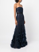 Thumbnail for your product : Marchesa Notte Ruffle-Trim Strapless Gown