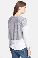 Thumbnail for your product : Elodie Stripe Crop Terry Sweatshirt (Juniors)