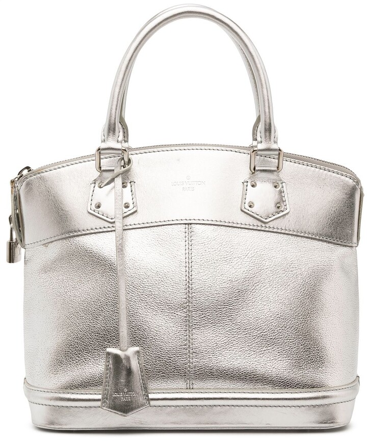 Louis Vuitton - Authenticated Lockit Vertical Handbag - Plastic Silver for Women, Very Good Condition