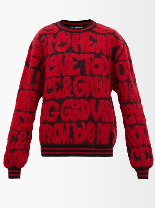 Dolce & Gabbana Red Men's Sweaters | Shop the world's largest 