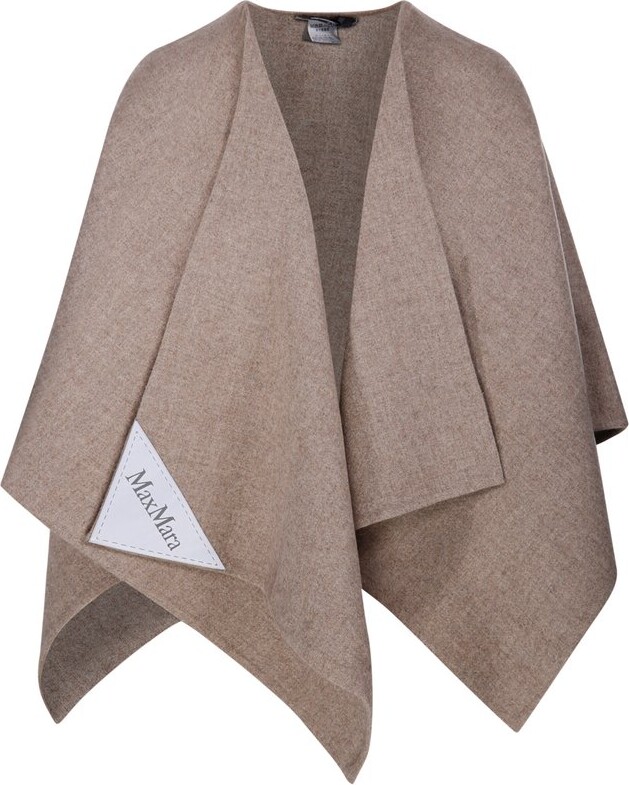 Max Mara Serra Logo Patch Cape