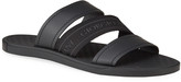 Thumbnail for your product : Giorgio Armani Men's Tonal Logo-Strap Leather Slide Sandals
