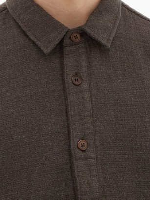Raey Oversized Textured Cotton-blend Shirt - Brown