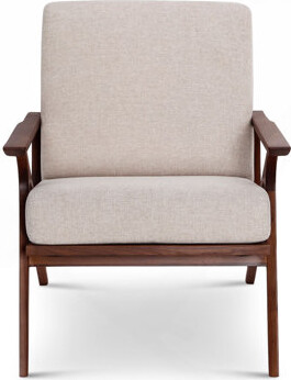 Latitude Run Modern Accent Chair In Grey Fabric