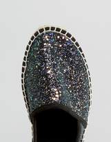 Thumbnail for your product : ASOS Josie Wide Fit Glitter Espadrilles