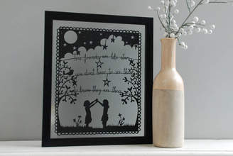 mooks design 'Friends Are Like Stars' Papercut Picture