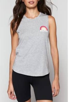 Spiritual Gangster Happy Muscle Tank Heather