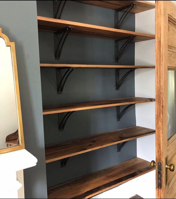 Iron Shelf Bracket, Sold Individually, Steel Industrial, Bookshelf, Rustic Modern Shelf, Industrial Brackets