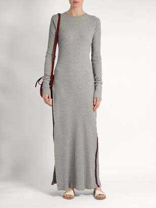 Albus Lumen - Porto Cotton Blend Ribbed Jersey Maxi Dress - Womens - Grey