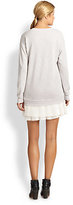 Thumbnail for your product : Clu Pleated Silk-Trimmed Sweatshirt Dress