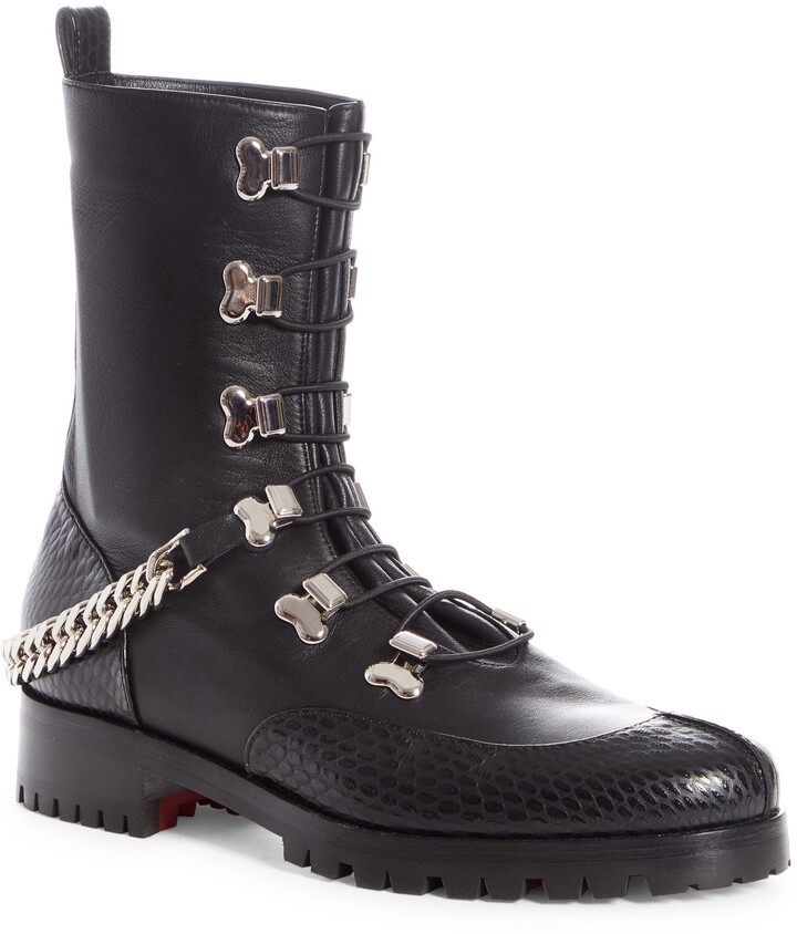 strap combat boots