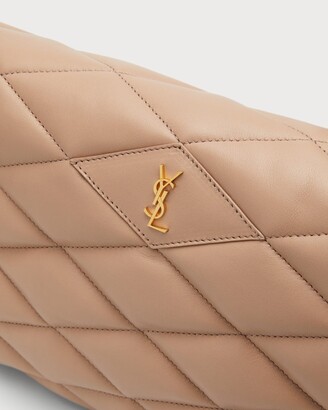 Saint Laurent Sade Puffy Large Clutch Bag in Quilted Smooth Leather