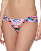 Thumbnail for your product : Mara Hoffman Printed Ruched-Side Swim Bottom