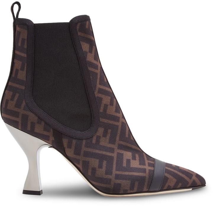 fendi ff motif ankle boots