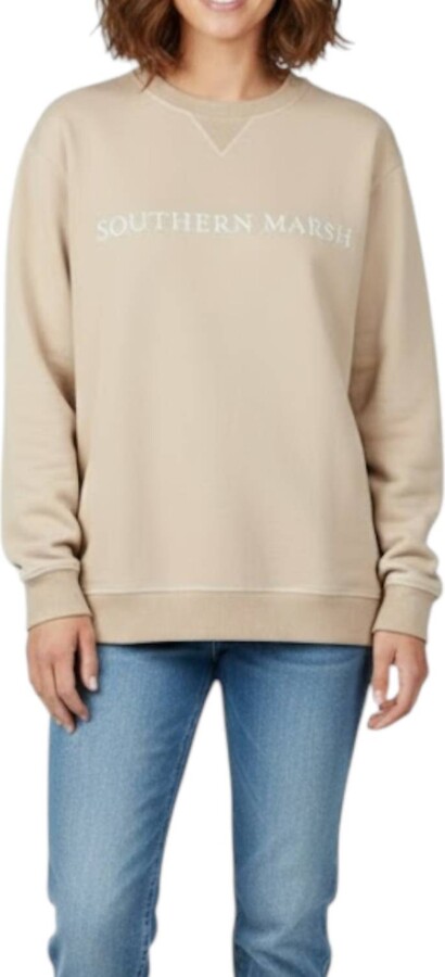 Southern Marsh Women's Seawash Sweatshirt In Oatmeal