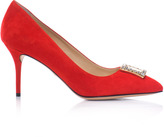 Thumbnail for your product : Charlotte Olympia Eleanor suede point-toe pumps