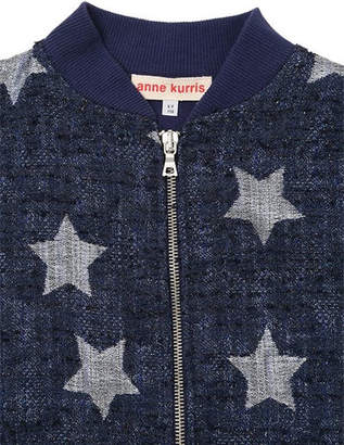 Stars Cotton & Lurex Knit Bomber Jacket