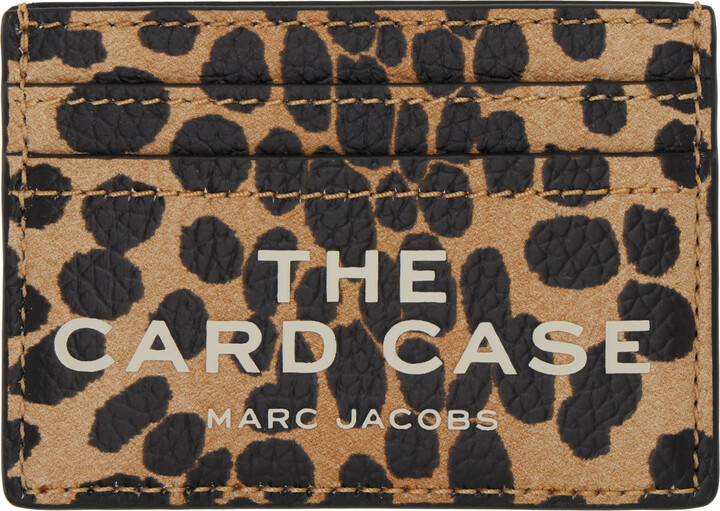 Marc Jacobs Beige & Black 'The Leather Card Case' Card Holder