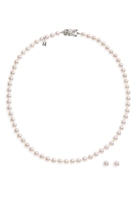 Mikimoto Cultured Pearl Necklace & Stud Earring Set - ShopStyle